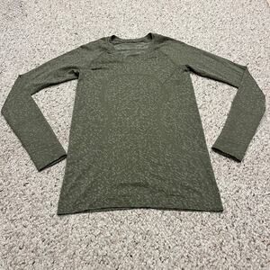Lululemon Swiftly Tech Long Sleeve 6 Distorted Static Rover Green Athleisure